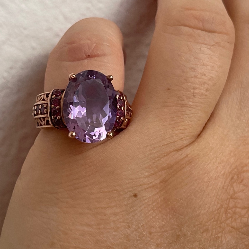 Sts Chuck Clemency Sterling Silver 925 Vermeil Gemstone Ring Size 6 14 99$